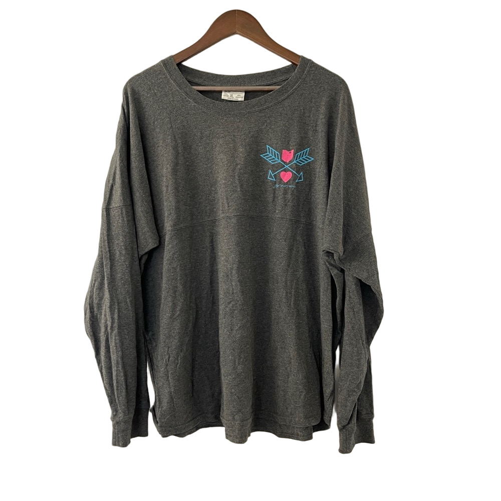 ‘ Cleveland land that I love’  Charcoal Long Sleeve Top XL